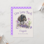 Carte Cocker Spaniel Dog Adoption, Gotcha Day (Devant/Arrière en situation)