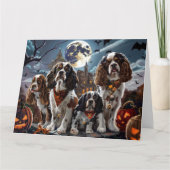 Carte Cocker Spaniel Halloween Épouvantable (Devant)