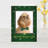 Carte Cocker Spaniel St. Patrick's Day Card (Fleur jaune)
