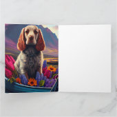 Carte Cocker Spaniel sur une pagaie : Une aventure panor (Intérieur)