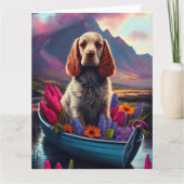 Carte Cocker Spaniel sur une pagaie : Une aventure panor (Devant)