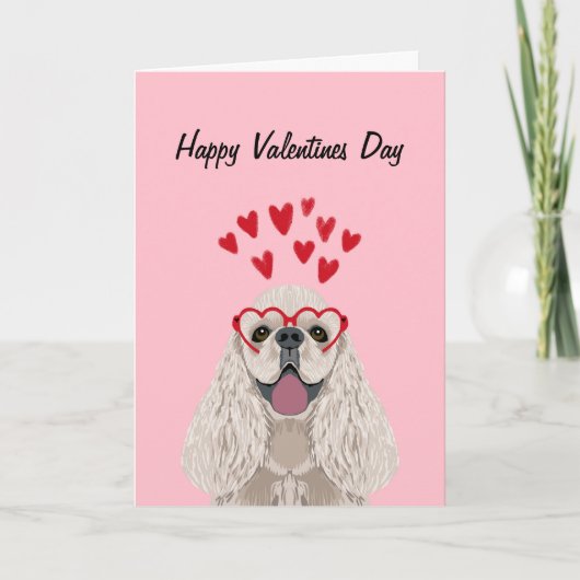 Carte Cocker Spaniel Valentines - Valentines pour  (Devant)