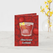 Carte Cocktail Americano (Fleur jaune)