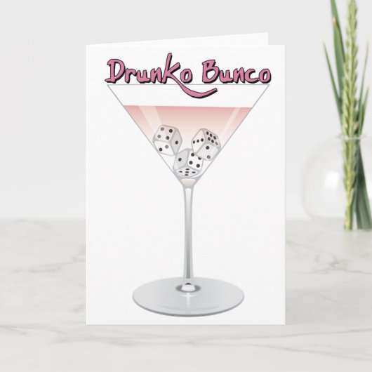 Carte Cocktail Bunco Martini (Devant)