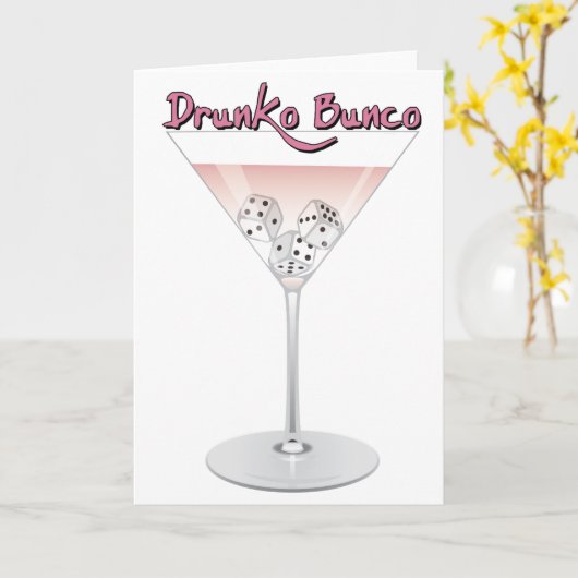 Carte Cocktail Bunco Martini (Fleur jaune)