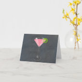 Carte Cocktail cosmopolite (Fleur jaune)
