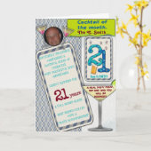 Carte Cocktail du mois (Fleur jaune)