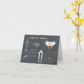 Carte Cocktail Espresso Martini (Fleur jaune)