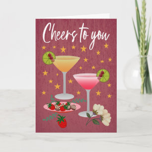 Carte Cocktails d'anniversaire à votre santé