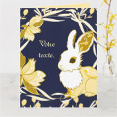 Carte Coco le lapin (Fleur jaune)