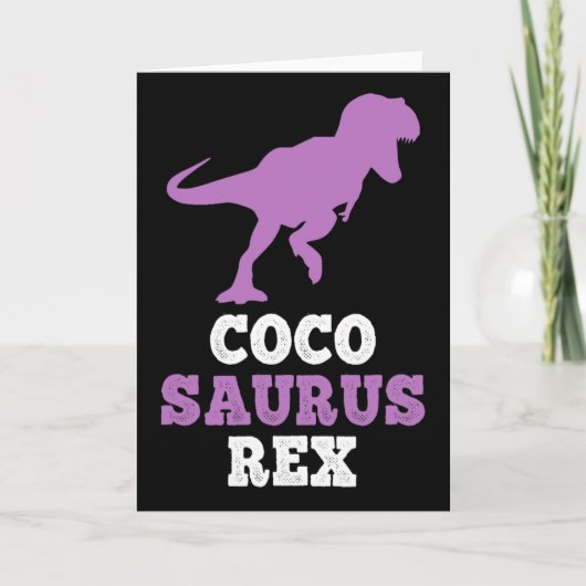 Carte Coco-saurus Rex Dino Dinosaur Cocosaurus Funny  (Devant)