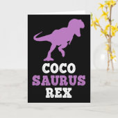 Carte Coco-saurus Rex Dino Dinosaur Cocosaurus Funny  (Fleur jaune)