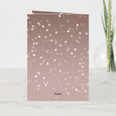 Carte Cocoa Brown Ombre White Confetti Deer Christmas (Dos)