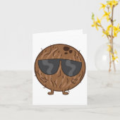 Carte Coconut Été Fruit Coco Avec Sungles Amour Coc (Fleur jaune)