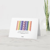 Carte Code barre double arc-en-ciel (Dos)