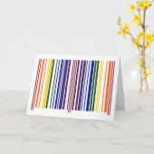 Carte Code barre double arc-en-ciel (Fleur jaune)