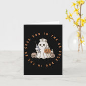 Carte Code Boo Dans L'Er Nurse Halloween Cute Ghost Spoo (Fleur jaune)