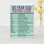 Carte Code de messagerie de 80 ans drôle d'anniversaire  (Fleur jaune)