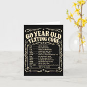 Carte Code de messagerie de senior de 60 ans sur l'artwo (Fleur jaune)