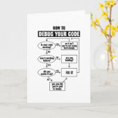 Carte Code de programmation Coding Funny Debug Cadeau (Fleur jaune)