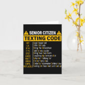 Carte Code de SMS pour senior Cool Drôle Personnes âgées (Fleur jaune)