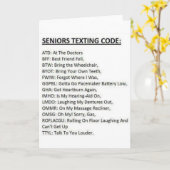 Carte Code de SMS pour seniors (Fleur jaune)