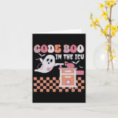 Carte Code Fantôme Boo Dans Icu Nursing Rn Halloween Cos (Fleur jaune)