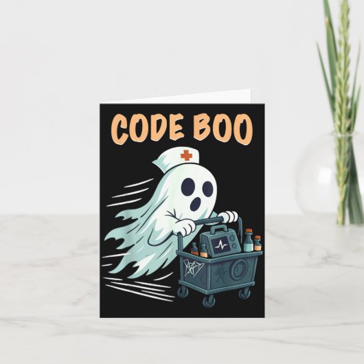 Carte Code Fantôme Boo En Soins Intensifs Cadeau Pour In (Devant)
