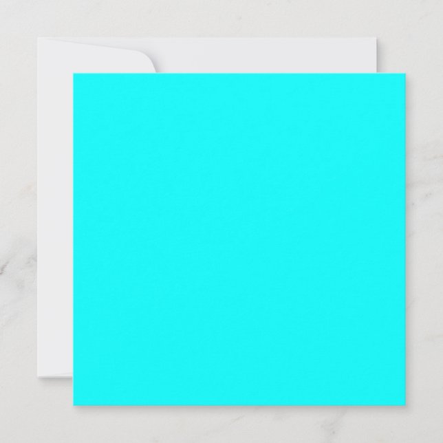Carte Code hexadécimal bleu néon 00ffff (Devant)
