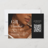 Carte Code QR de bon cadeau de beauté moderne photo (Devant)