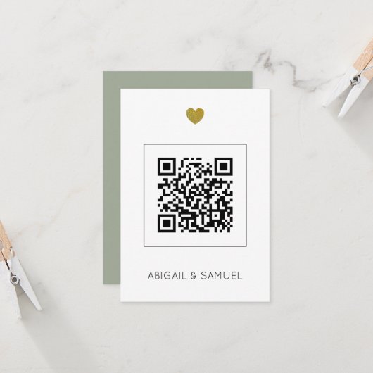 Carte Code QR de la phase budgétaire moderne (Devant/Arrière en situation)