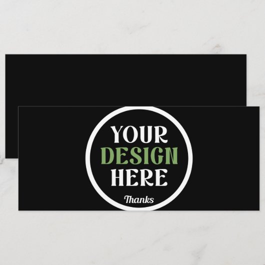 Carte Code QR de logo noir personnalisé pour la marque c (Devant / Derrière)