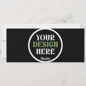 Carte Code QR de logo noir personnalisé pour la marque c (Devant)