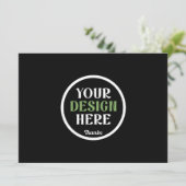 Carte Code QR de logo noir personnalisé pour la marque c (Debout devant)