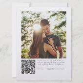 Carte Code QR de mariage moderne à conserver pour la dat (Dos)
