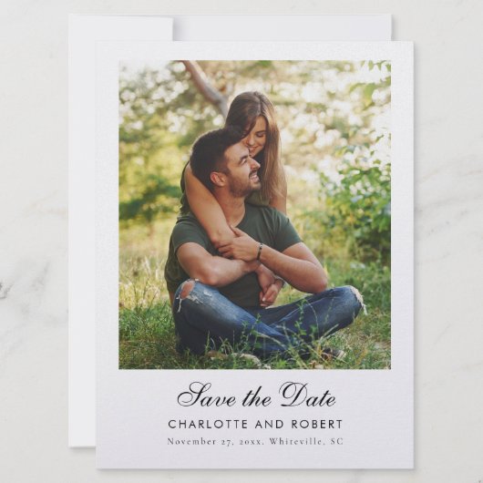Carte Code QR de mariage moderne à conserver pour la dat (Devant)