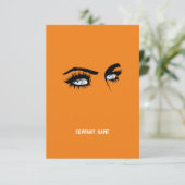 Carte Code QR d'entreprise Orange Direct Promo (Debout devant)