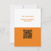 Carte Code QR d'entreprise Orange Direct Promo (Dos)