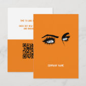 Carte Code QR d'entreprise Orange Direct Promo (Devant / Derrière)