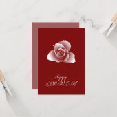 Carte Code Qr d'entreprise Rose peint blanc (Devant/Arrière en situation)