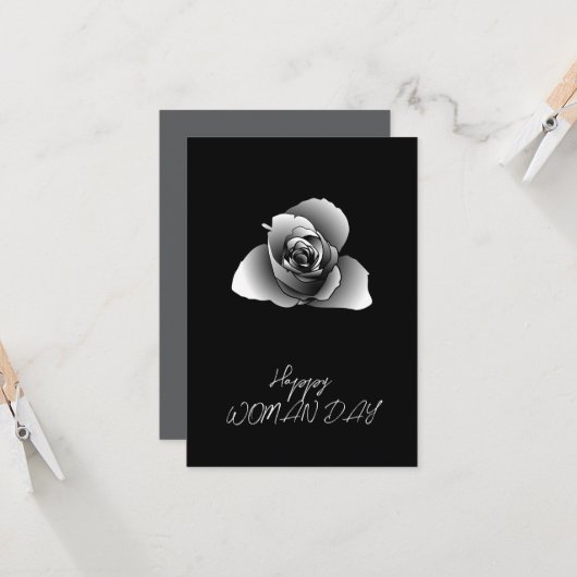 Carte Code Qr d'entreprise Rose peint blanc (Devant/Arrière en situation)