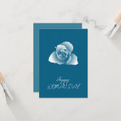 Carte Code Qr d'entreprise Rose peint blanc (Devant/Arrière en situation)