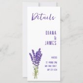 Carte Code QR Lavande d'aquarelle élégant Mariage RSVP (Dos)