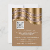 Carte Code QR Mariage Baptême Rose Gold Beige (Dos)