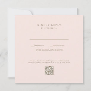 Carte Code QR Mariage vierge RSVP