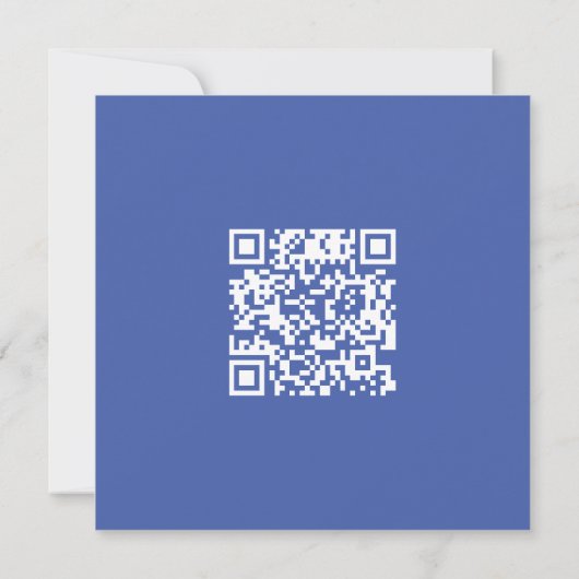 Carte Code QR Moderne Bleu Tidy (Dos)
