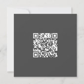 Carte Code QR moderne noir soigné (Dos)