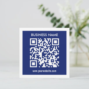 Carte Code QR modifiable (généré instantanément)   bleu 