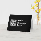 Carte Code QR modifiable & Texte Rétro-moderne (Fleur jaune)