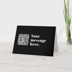 Carte Code QR modifiable & Texte Rétro-moderne